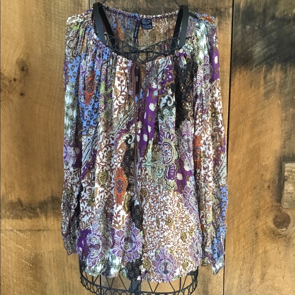Fire LA Boho Peasant Blouse - Picture 1 of 4